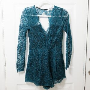 NWT - Lovers + Friends Eve Romper in Teal - Size Small